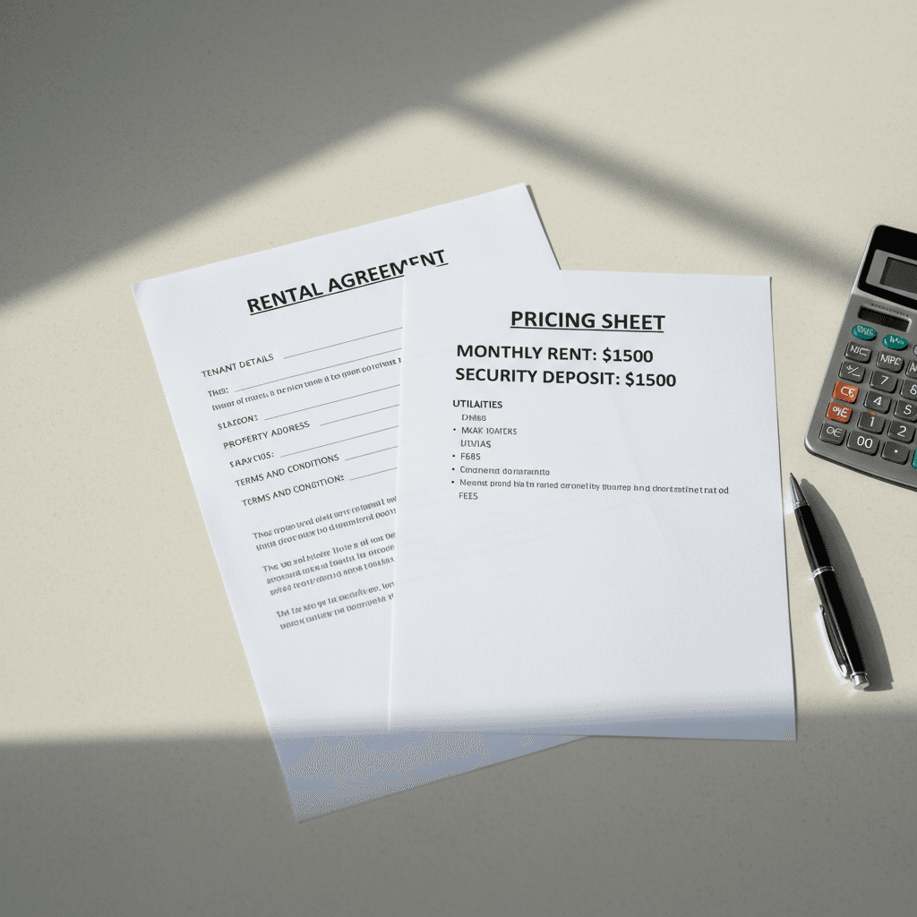 Clear rental pricing and agreement