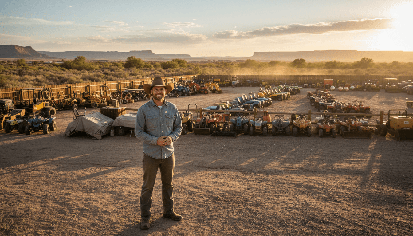 Jason Goble standing in front of Juab Rentals equipment yard