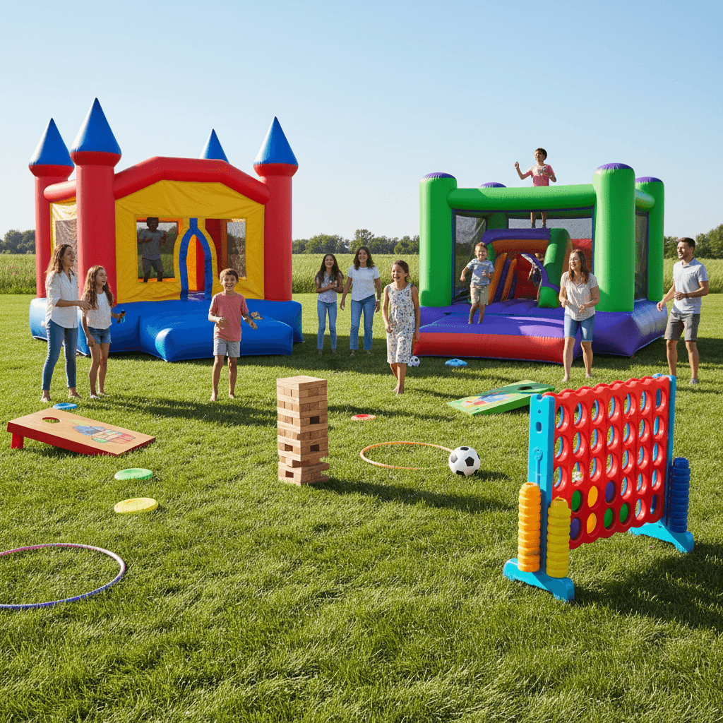 Recreational toys and outdoor equipment for events