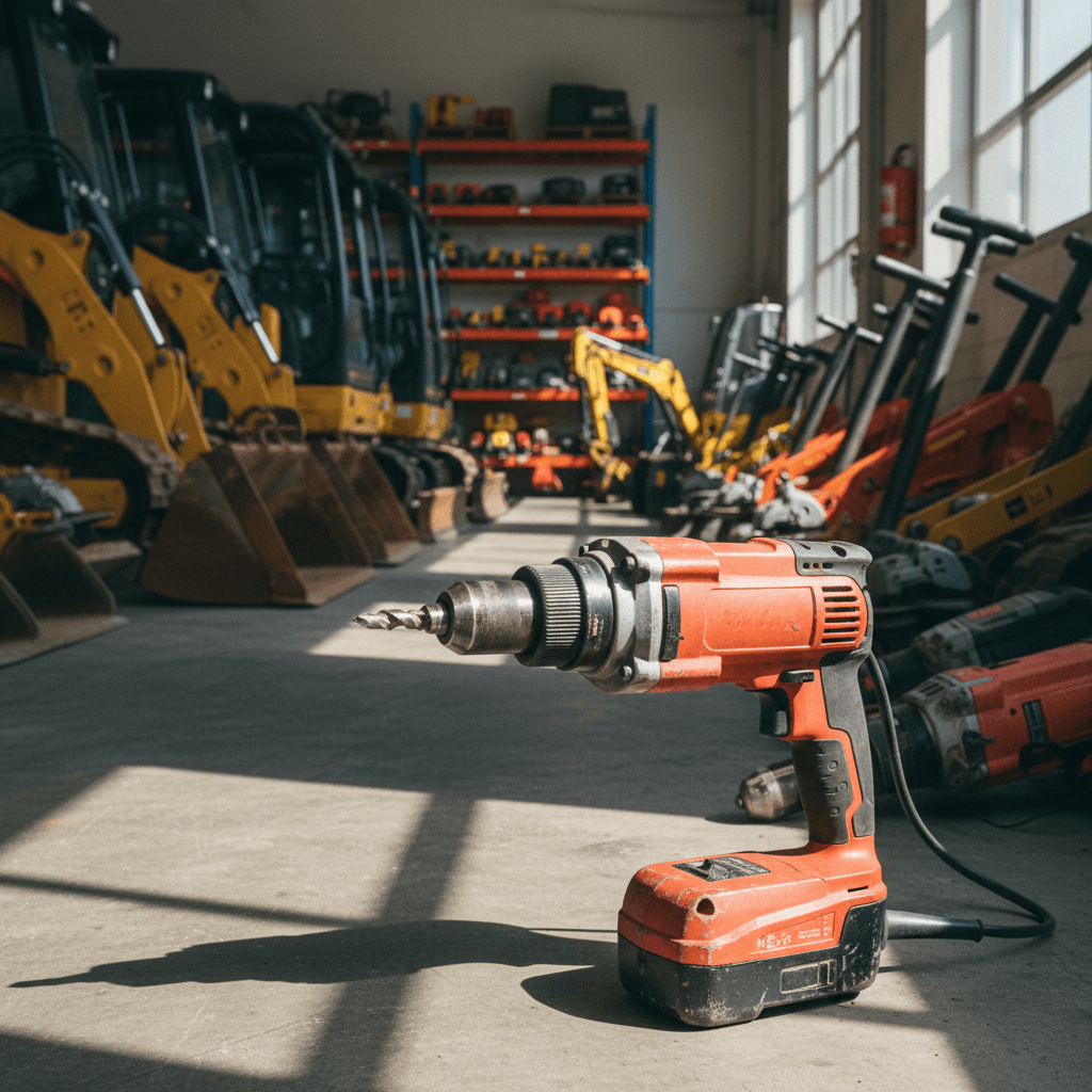 Construction tools and equipment ready to rent