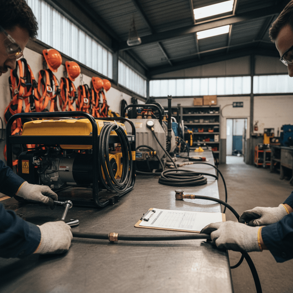 Safety inspection of rental equipment